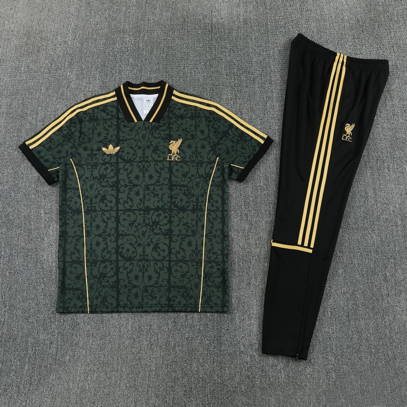 Liverpool Training Tracksuit — Green Ornate 26/27
